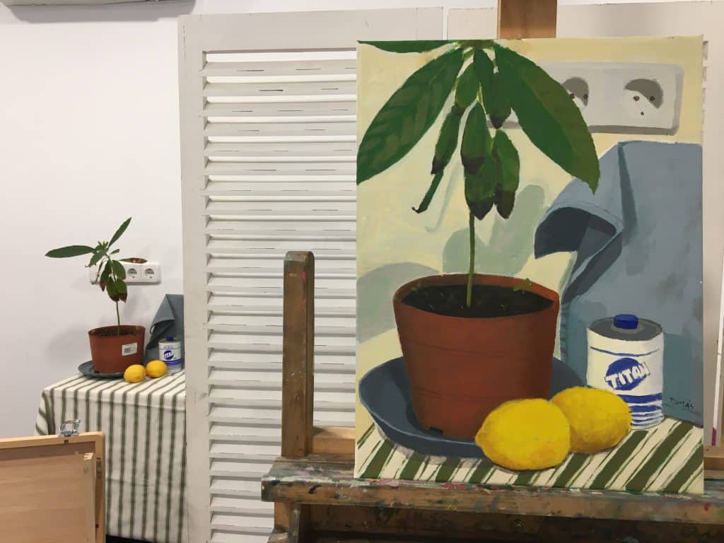 Fotos de nuestros estudiantes trabajando en el estudio